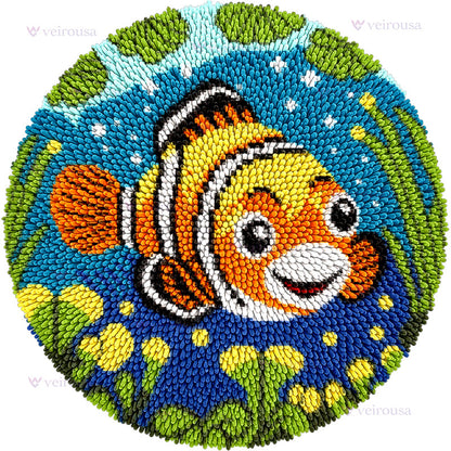 Veirousa Large Size The Clownfish's Dance Latch Hook Rug Kit