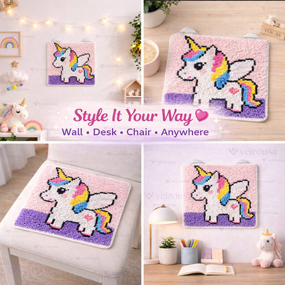 Adorable Cat Latch Hook Mini Rug Kit