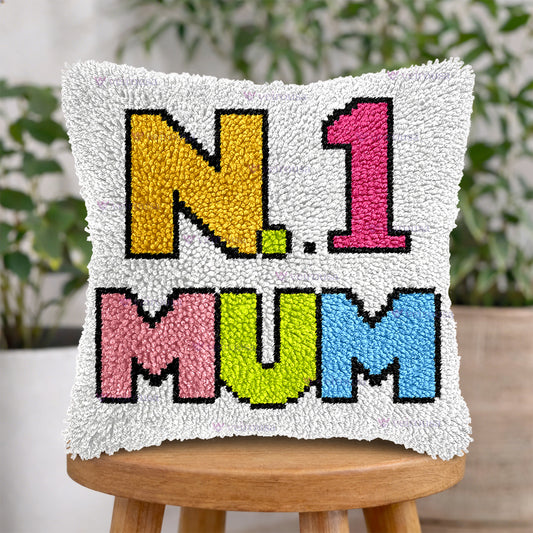Veirousa No.1 Mom Design Latch Hook Pillow Kits