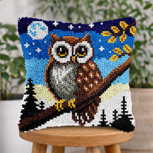 Veirousa Owl Latch Hook Pillow Kit