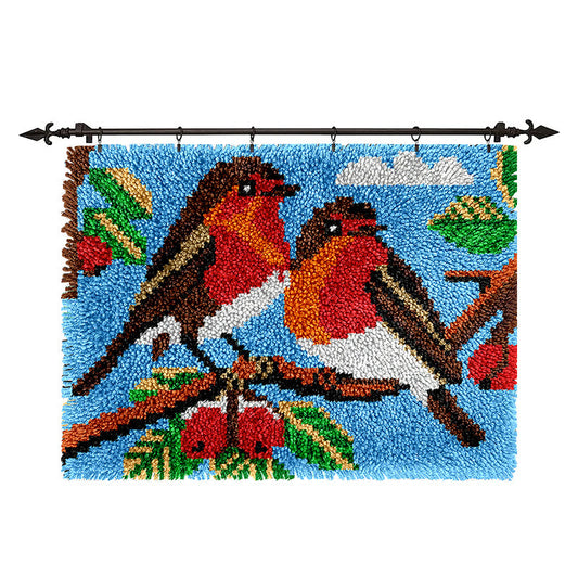 Veirousa Two Mockingbirds Latch Hook Rug Kit
